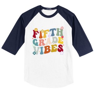 Fifth Grade Vibes Teacher And Students First Day Of School Cute Gift Baseball Sleeve Shirt