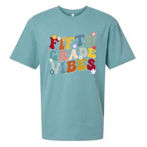 Fifth Grade Vibes Teacher And Students First Day Of School Cute Gift Sueded Cloud Jersey T-Shirt