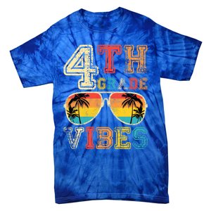 Fourth Grade Vibes Back To School Retro 4Th Grade Teacher Gift Tie-Dye T-Shirt