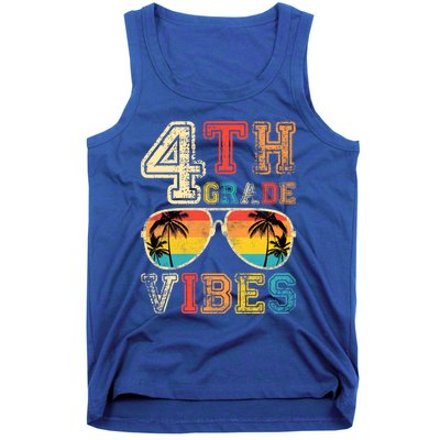 Fourth Grade Vibes Back To School Retro 4Th Grade Teacher Gift Tank Top