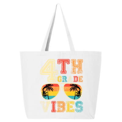 Fourth Grade Vibes Back To School Retro 4Th Grade Teacher Gift 25L Jumbo Tote