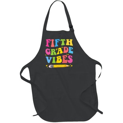 Fifth Grade Vibes Back To School Full-Length Apron With Pockets