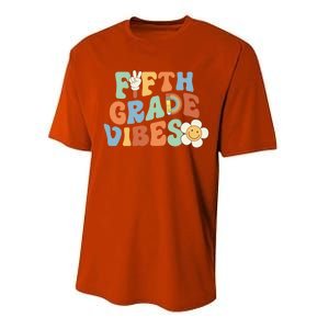 Fifth Grade Vibes 5Th Grade Groovy First Day Of School Great Gift Performance Sprint T-Shirt