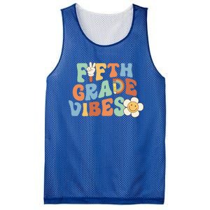 Fifth Grade Vibes 5Th Grade Groovy First Day Of School Great Gift Mesh Reversible Basketball Jersey Tank