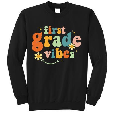 First Grade Vibes 1st Grade Team Retro 1st Day Of School Sweatshirt