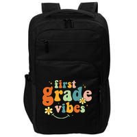 First Grade Vibes 1st Grade Team Retro 1st Day Of School Impact Tech Backpack
