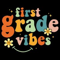 First Grade Vibes 1st Grade Team Retro 1st Day Of School Drawstring Bag