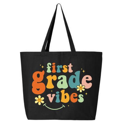 First Grade Vibes 1st Grade Team Retro 1st Day Of School 25L Jumbo Tote