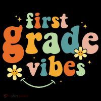 First Grade Vibes 1st Grade Team Retro 1st Day Of School Pom Pom 12in Knit Beanie