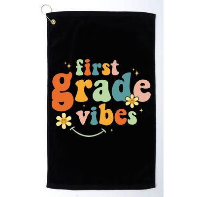 First Grade Vibes 1st Grade Team Retro 1st Day Of School Golf Towel