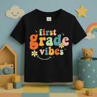 First Grade Vibes 1st Grade Team Retro 1st Day Of School Toddler T-Shirt