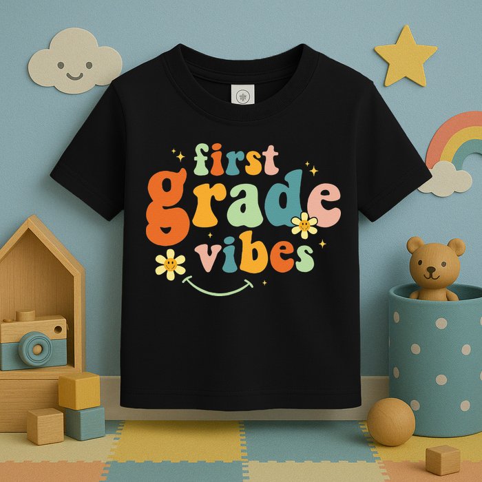 First Grade Vibes 1st Grade Team Retro 1st Day Of School Toddler T-Shirt