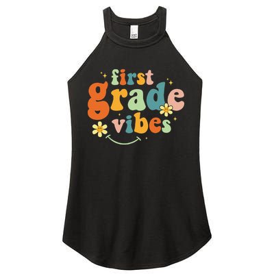 First Grade Vibes 1st Grade Team Retro 1st Day Of School Women's Perfect Tri Rocker Tank