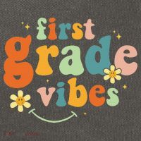 First Grade Vibes 1st Grade Team Retro 1st Day Of School Cotton Canvas Backpack