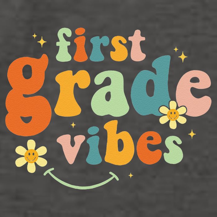 First Grade Vibes 1st Grade Team Retro 1st Day Of School Vector Backpack