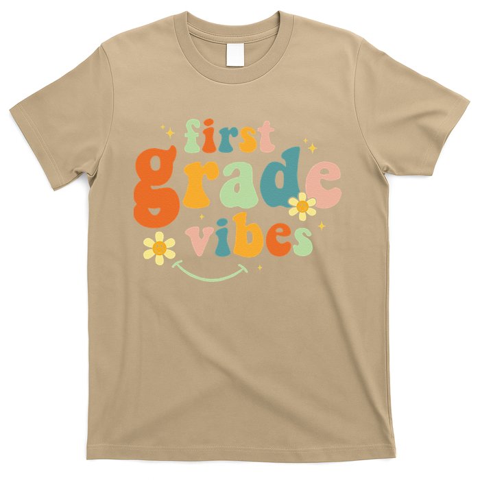 First Grade Vibes 1st Grade Team Retro 1st Day Of School T-Shirt