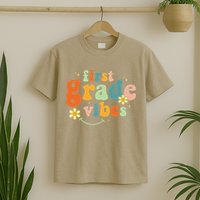 First Grade Vibes 1st Grade Team Retro 1st Day Of School T-Shirt