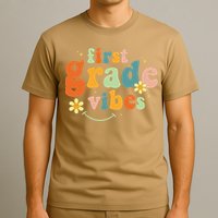 First Grade Vibes 1st Grade Team Retro 1st Day Of School T-Shirt