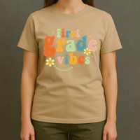 First Grade Vibes 1st Grade Team Retro 1st Day Of School T-Shirt