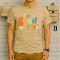 First Grade Vibes 1st Grade Team Retro 1st Day Of School T-Shirt
