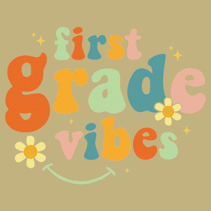 First Grade Vibes 1st Grade Team Retro 1st Day Of School T-Shirt