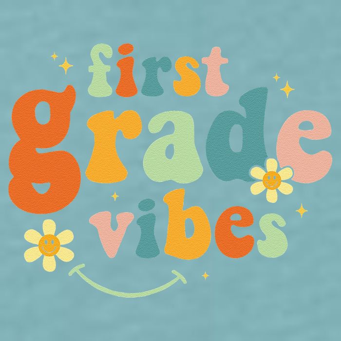 First Grade Vibes 1st Grade Team Retro 1st Day Of School Sueded Cloud Jersey T-Shirt