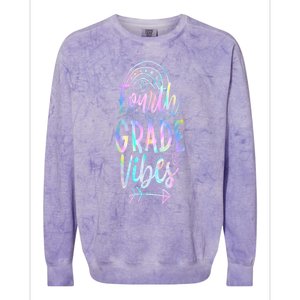 Fourth Grade Vibes Back To School Vibrant Picture Funny Gift Colorblast Crewneck Sweatshirt