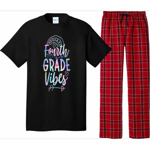 Fourth Grade Vibes Back To School Vibrant Picture Funny Gift Pajama Set