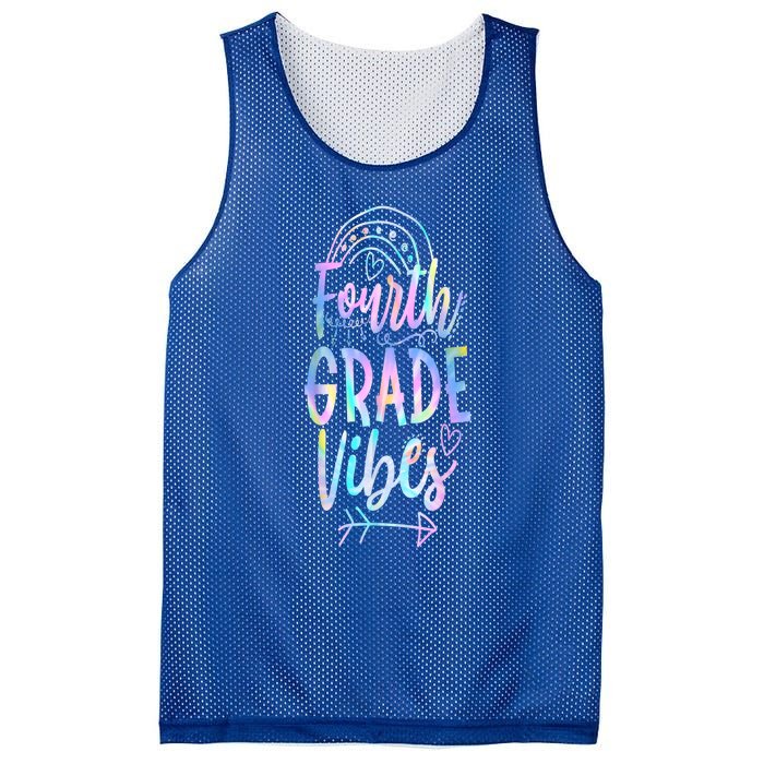 Fourth Grade Vibes Back To School Vibrant Picture Funny Gift Mesh Reversible Basketball Jersey Tank