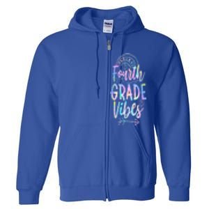 Fourth Grade Vibes Back To School Vibrant Picture Funny Gift Full Zip Hoodie