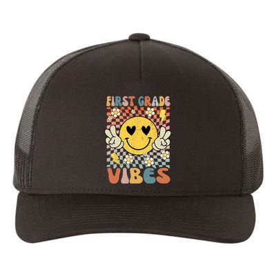 First Grade Vibes 1st Grade Retro Teacher 1st Day Of School Yupoong Adult 5-Panel Trucker Hat