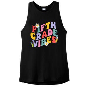 Fifth Grade Vibes Back To School 5th Grade Team 1st Day Ladies PosiCharge Tri-Blend Wicking Tank