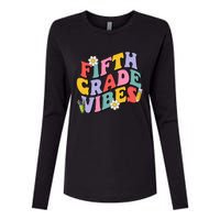 Fifth Grade Vibes Back To School 5th Grade Team 1st Day Womens Cotton Relaxed Long Sleeve T-Shirt