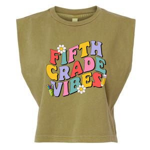 Fifth Grade Vibes Back To School 5th Grade Team 1st Day Garment-Dyed Women's Muscle Tee