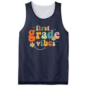 First Grade Vibes 1st Grade Team Retro 1st Day Of School Gift Mesh Reversible Basketball Jersey Tank