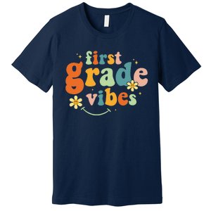 First Grade Vibes 1st Grade Team Retro 1st Day Of School Gift Premium T-Shirt