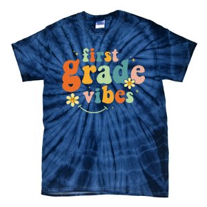 First Grade Vibes 1st Grade Team Retro 1st Day Of School Gift Tie-Dye T-Shirt