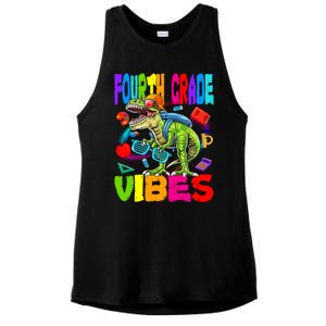 Fourth Grade Vibes Dinosaur Back To School Gift Ladies PosiCharge Tri-Blend Wicking Tank