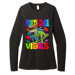 Fourth Grade Vibes Dinosaur Back To School Gift Womens CVC Long Sleeve Shirt