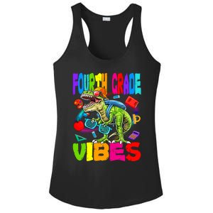 Fourth Grade Vibes Dinosaur Back To School Gift Ladies PosiCharge Competitor Racerback Tank