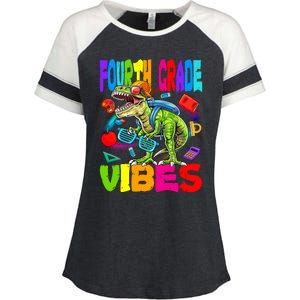 Fourth Grade Vibes Dinosaur Back To School Gift Enza Ladies Jersey Colorblock Tee