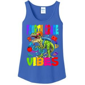 Fourth Grade Vibes Dinosaur Back To School Gift Ladies Essential Tank