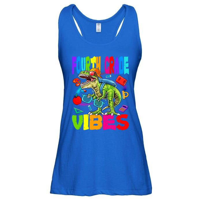 Fourth Grade Vibes Dinosaur Back To School Gift Ladies Essential Flowy Tank