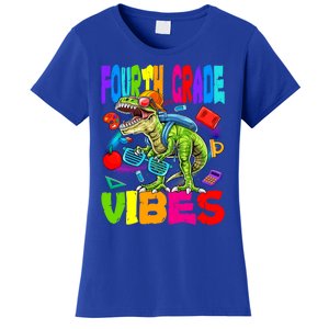 Fourth Grade Vibes Dinosaur Back To School Gift Women's T-Shirt