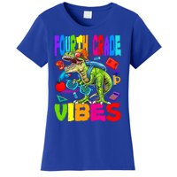 Fourth Grade Vibes Dinosaur Back To School Gift Women's T-Shirt