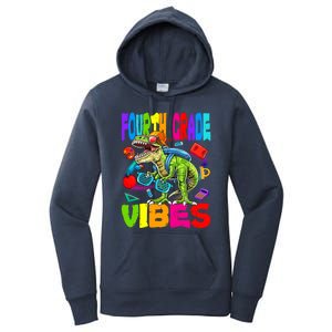 Fourth Grade Vibes Dinosaur Back To School Gift Women's Pullover Hoodie