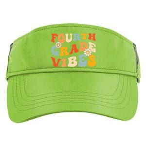 Fourth Grade Vibes Groovy First Day Of School 4Th Grade Team Gift Adult Drive Performance Visor