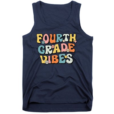 Fourth Grade Vibes 4th Grade Team Retro 1st Day Of School Gift Tank Top