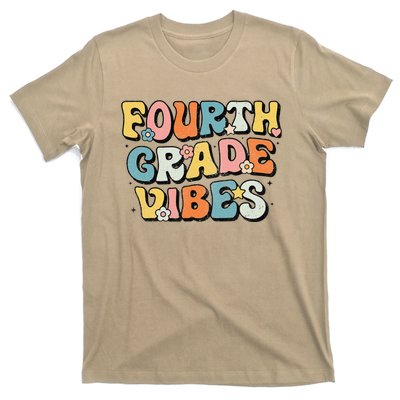 Fourth Grade Vibes 4th Grade Team Retro 1st Day Of School Gift T-Shirt