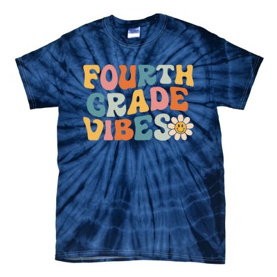 Fourth Grade Vibes 4th Grade Team Retro 1st Day Of School Tie-Dye T-Shirt